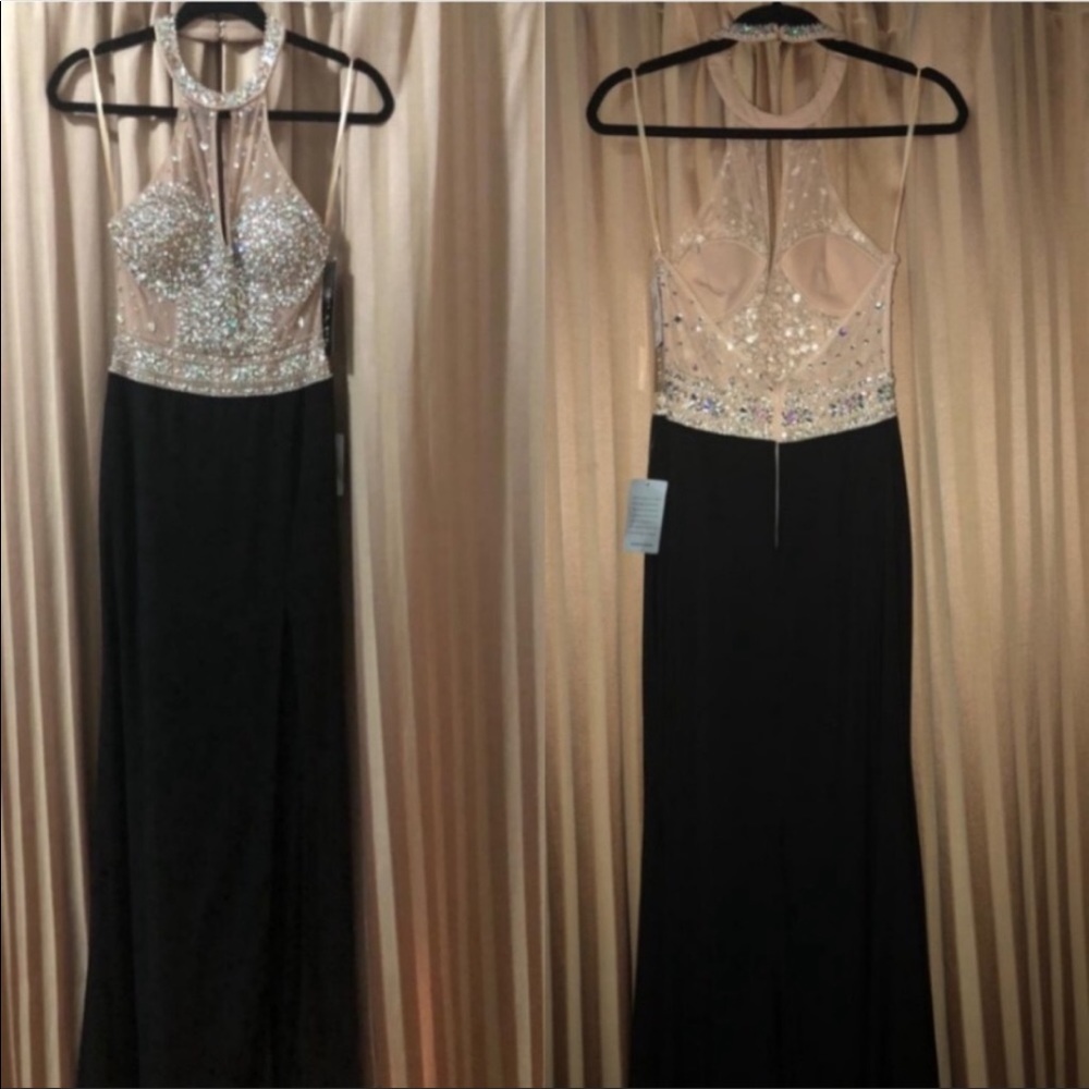Full length embellished prom or formal dress